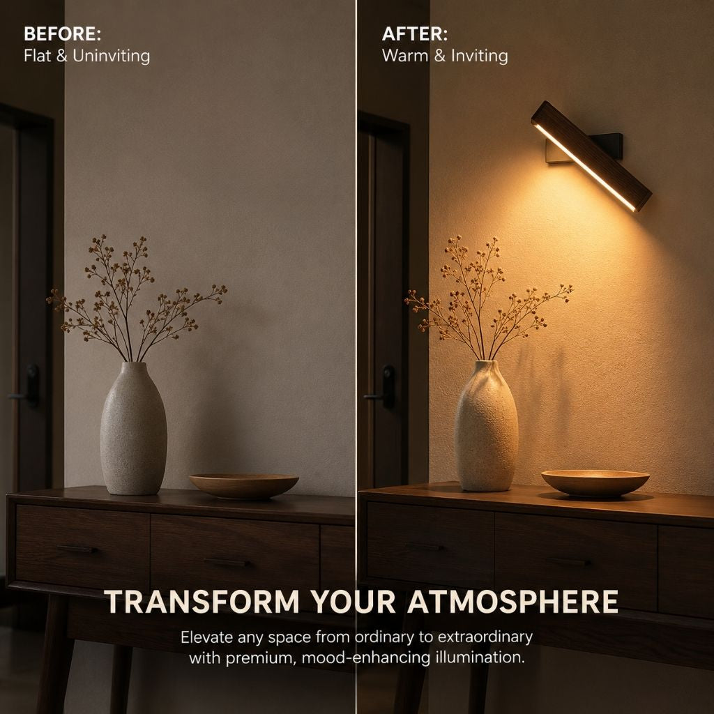 360° Swiveling Wooden Wall Light