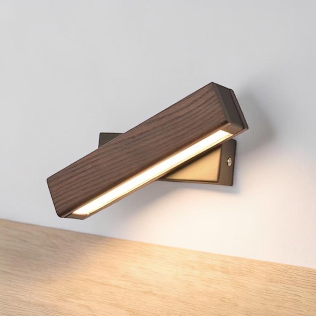 360° Swiveling Wooden Wall Light