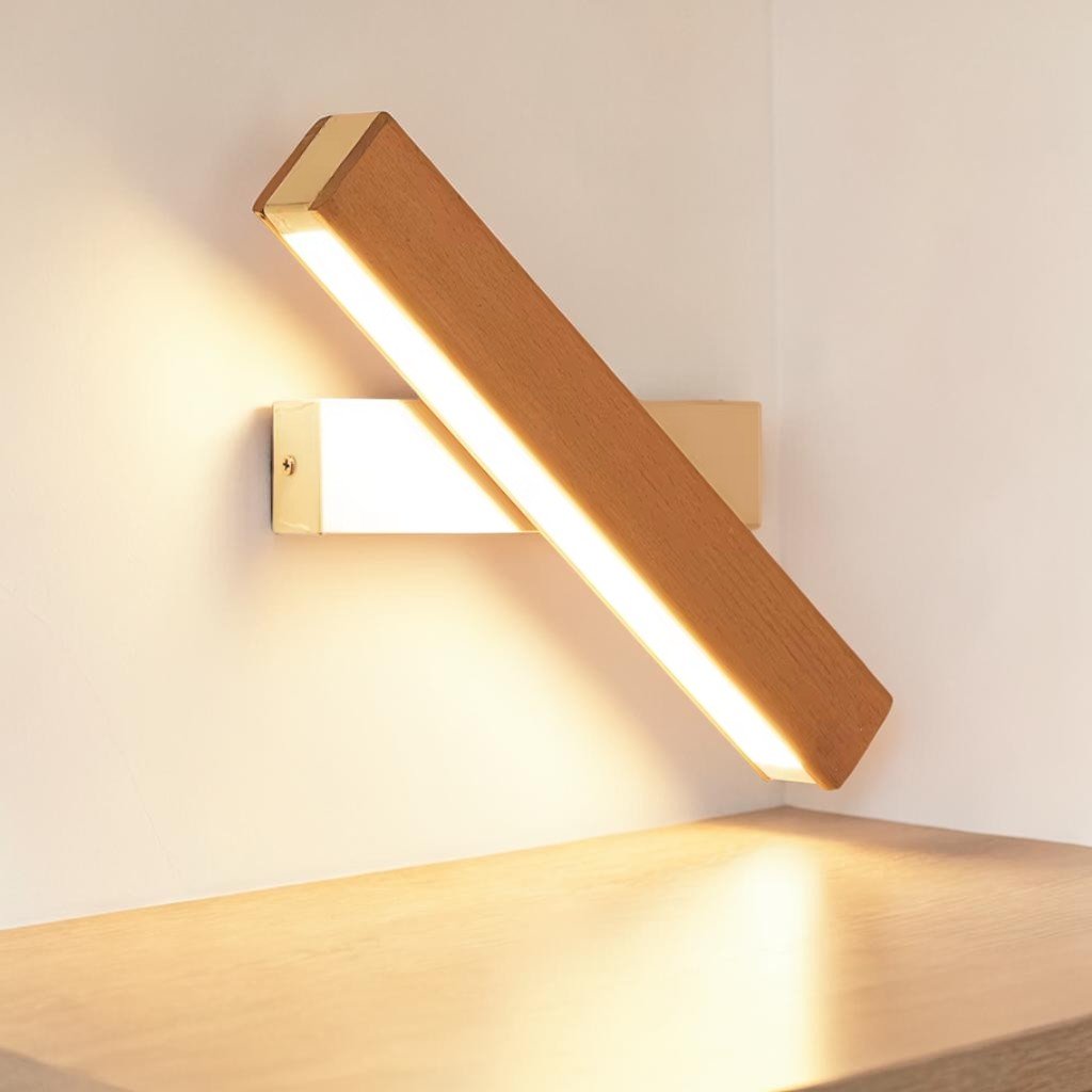 360° Swiveling Wooden Wall Light