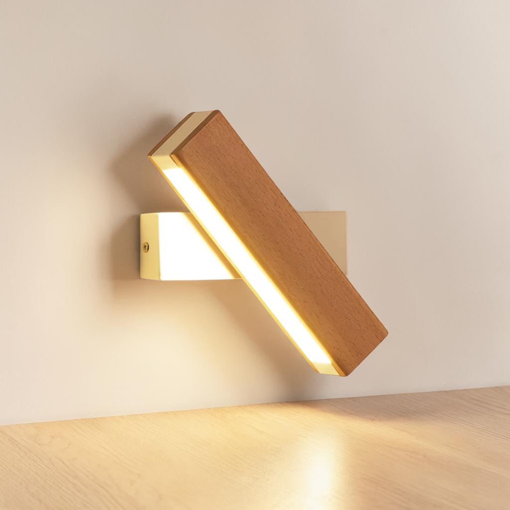 360° Swiveling Wooden Wall Light