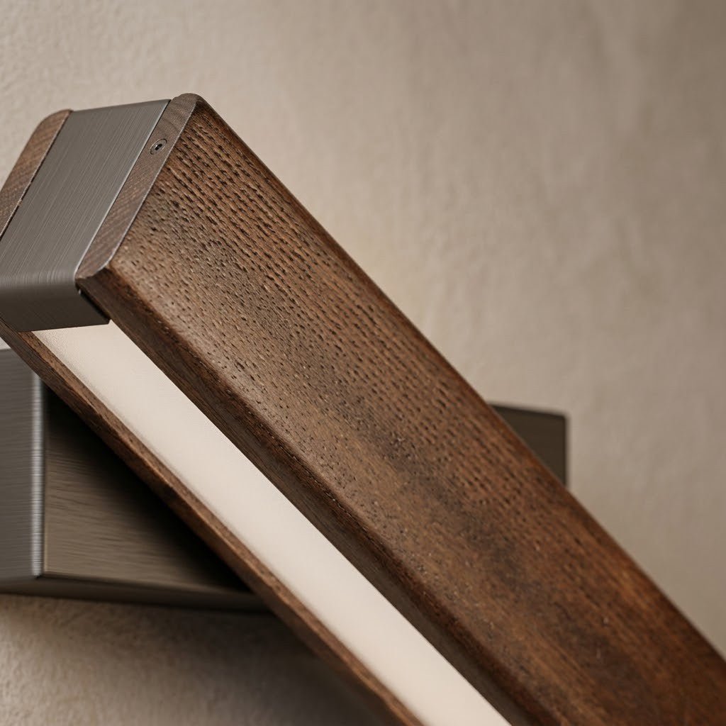 360° Swiveling Wooden Wall Light
