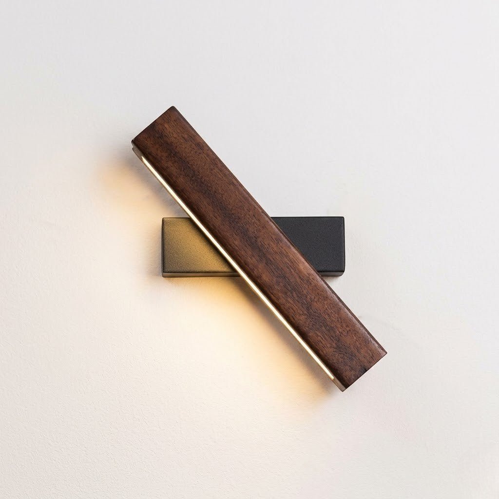 360° Swiveling Wooden Wall Light