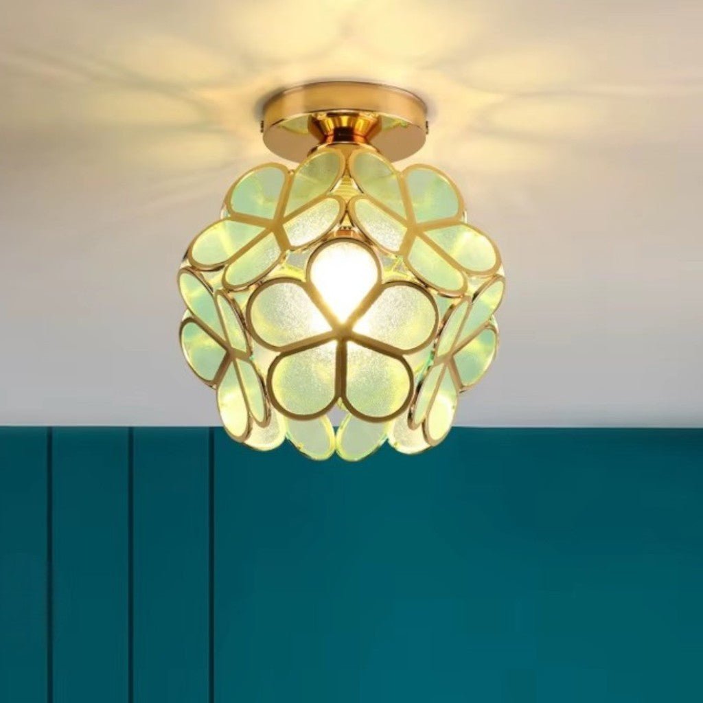 PetalGlow Vintage Floral Hallway Ceiling Light