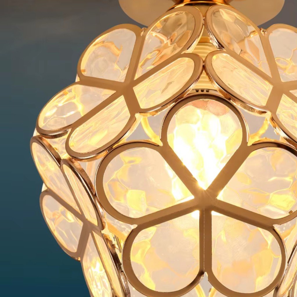 PetalGlow Vintage Floral Hallway Ceiling Light