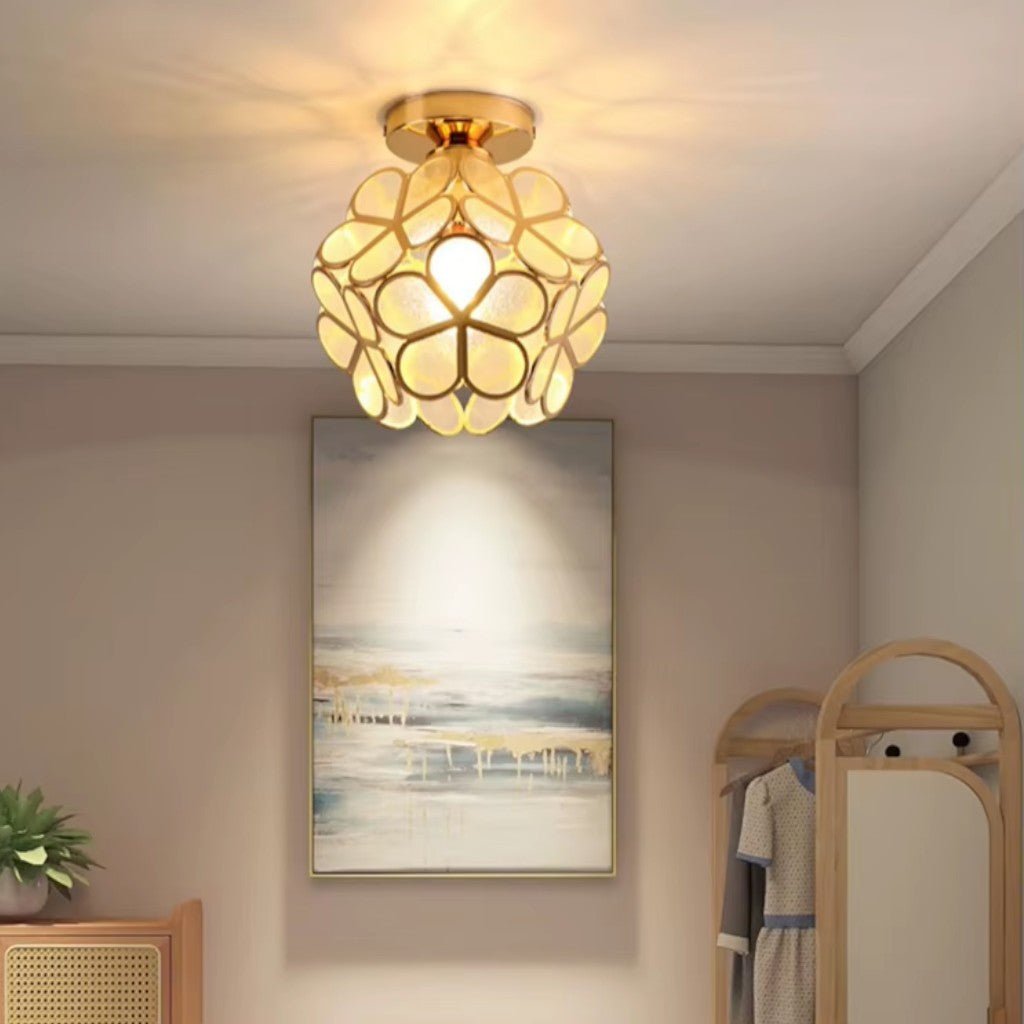 PetalGlow Vintage Floral Hallway Ceiling Light