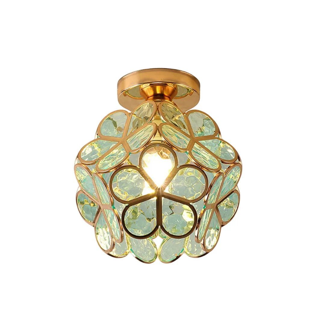 PetalGlow Vintage Floral Hallway Ceiling Light