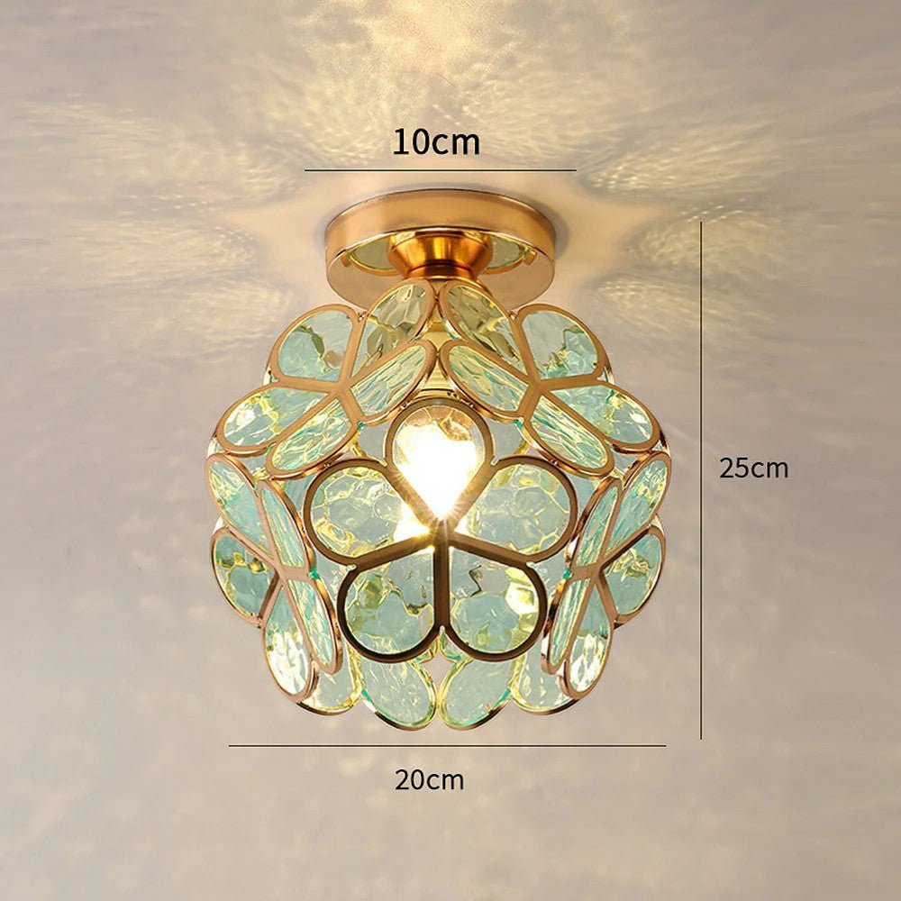 PetalGlow Vintage Floral Hallway Ceiling Light