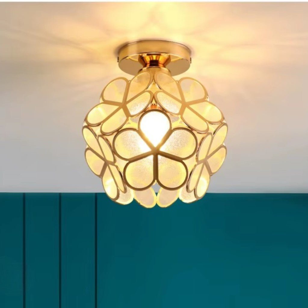 PetalGlow Vintage Floral Hallway Ceiling Light