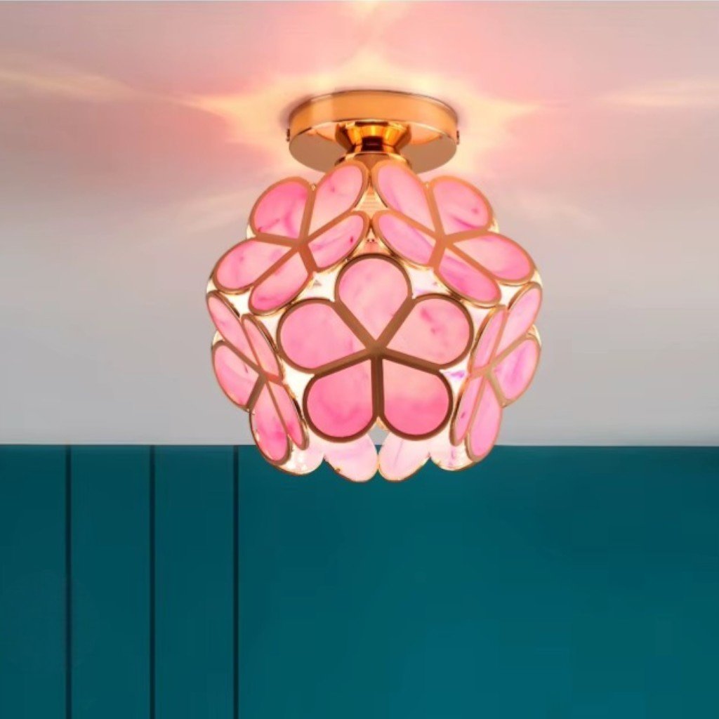 PetalGlow Vintage Floral Hallway Ceiling Light