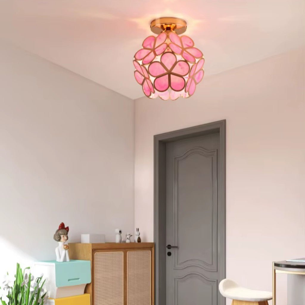 PetalGlow Vintage Floral Hallway Ceiling Light