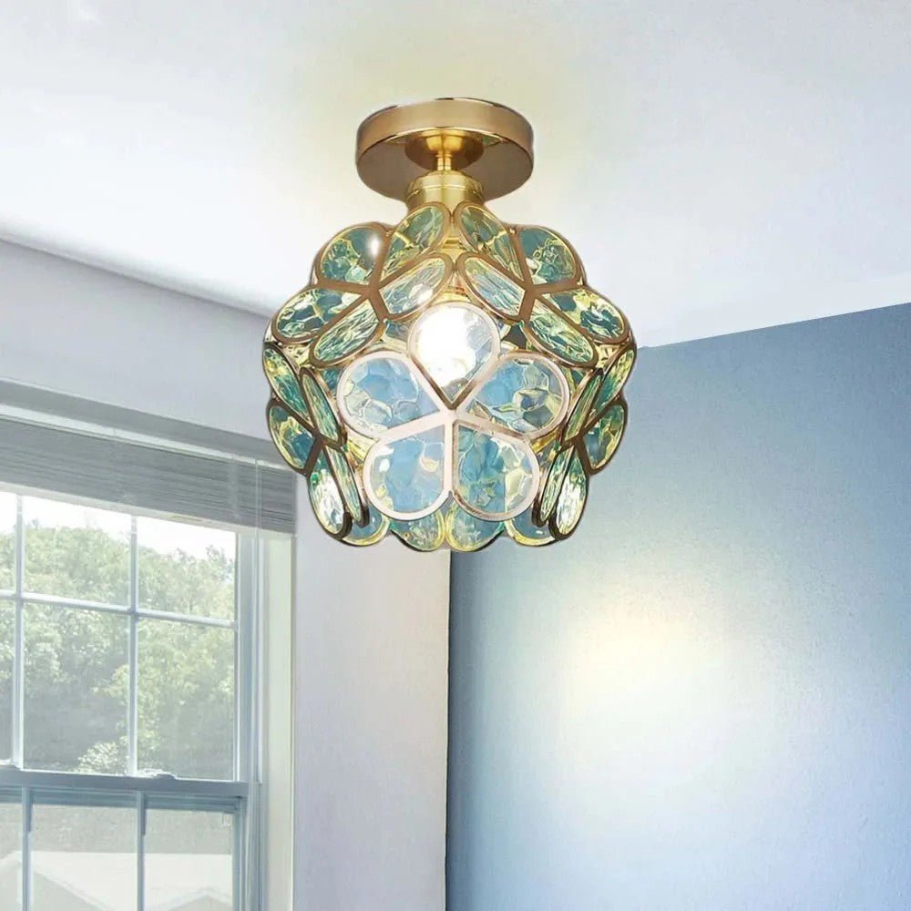 PetalGlow Vintage Floral Hallway Ceiling Light
