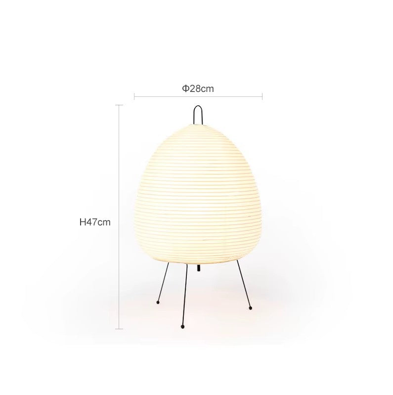 ZenAura - Japanese Rice Paper Tripod Lamp