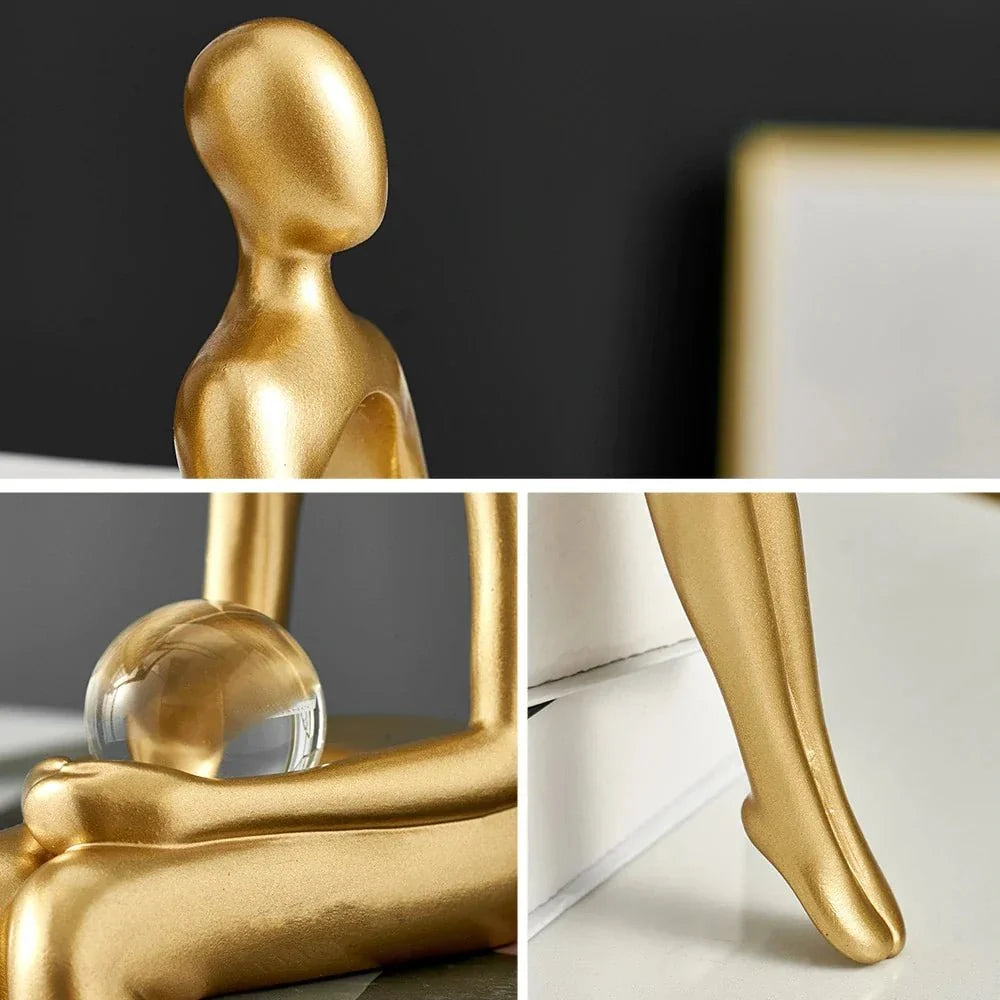 Abstract Bookshelf Figurines