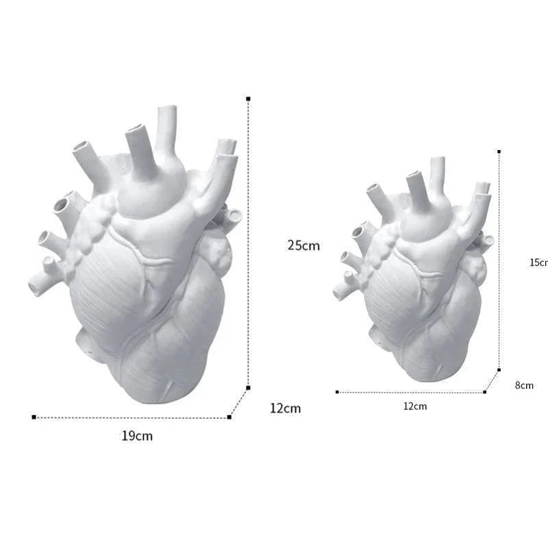 Anatomical Heart Ceramic Art Vase