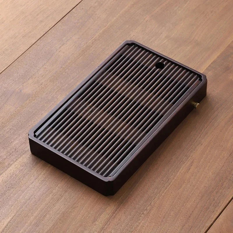 Bamboo Tea Tray Water Drain - Japanese Style