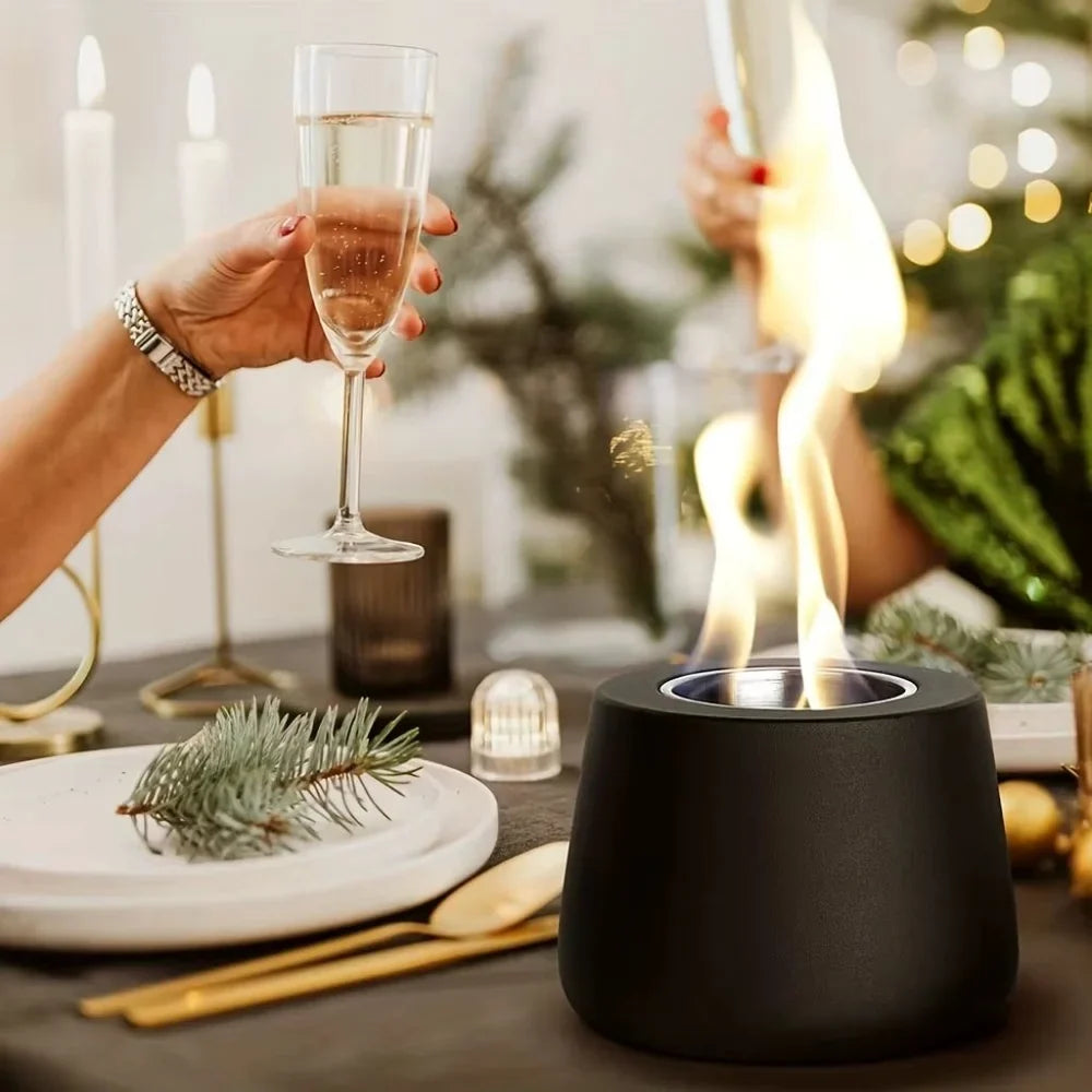 Fire Pit Tabletop Smokeless Cylinder Flame