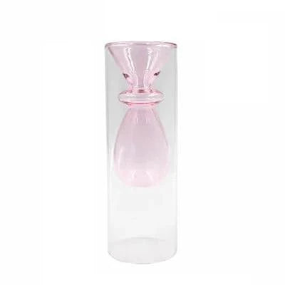 Color Inlay Double Glass Vase