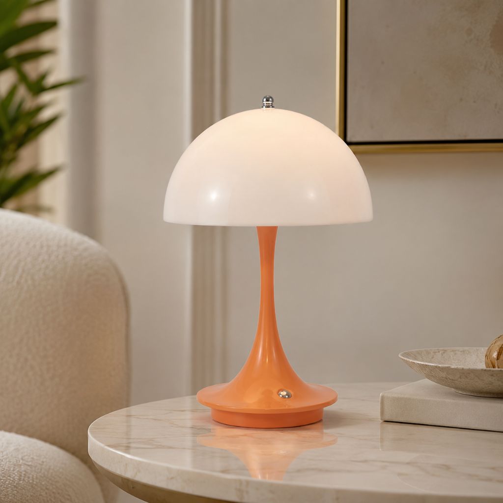 Dome Glow LED Lamp – Cordless Alloy & Acrylic Light