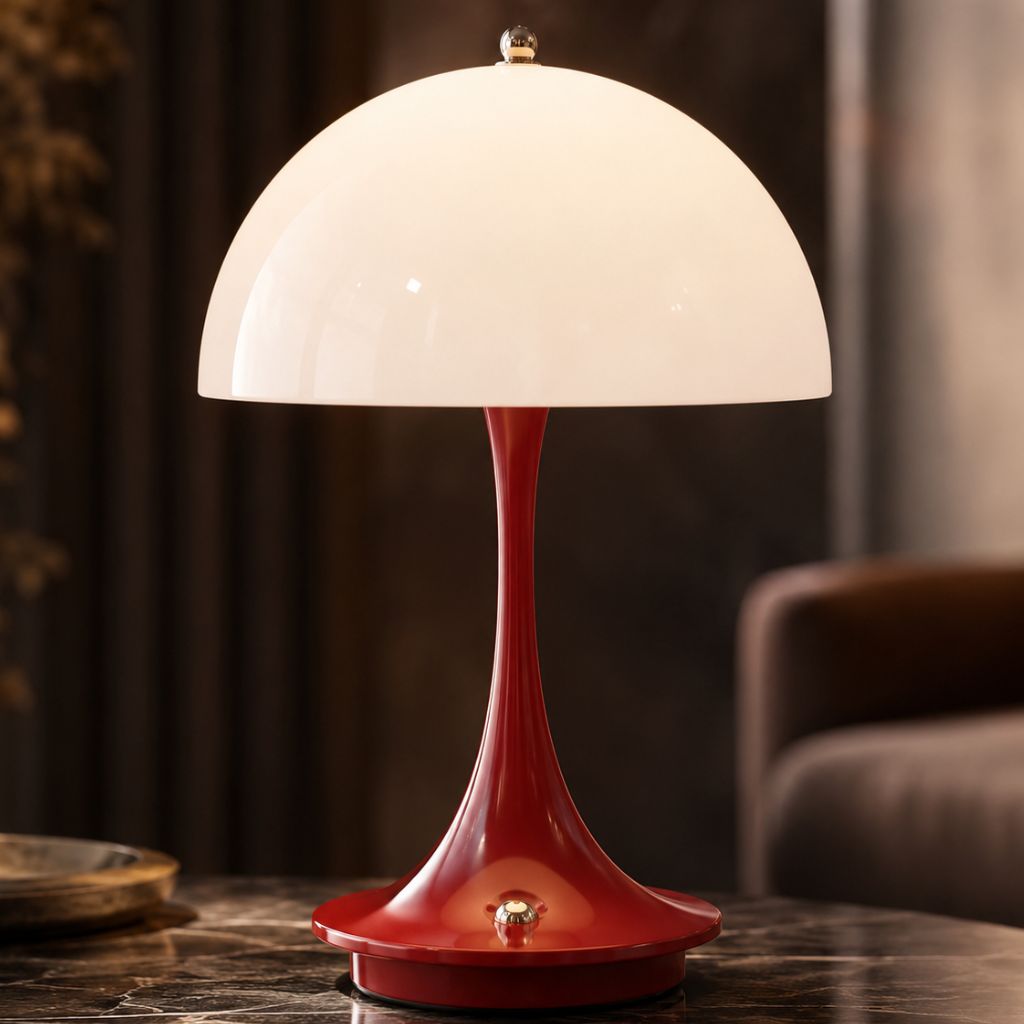 Dome Glow LED Lamp – Cordless Alloy & Acrylic Light
