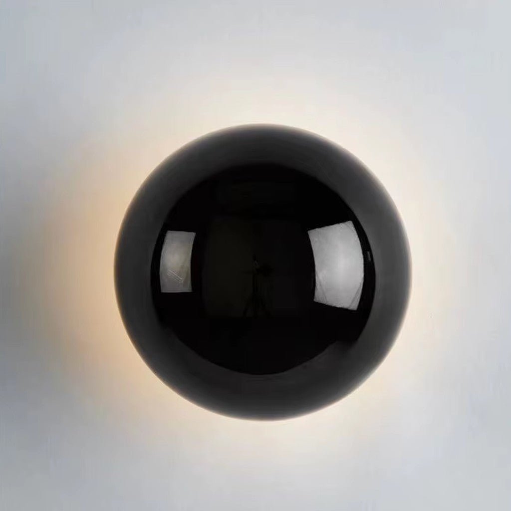 Eclipse Chrome Globe Wall Light Japandi Sphere Sconce