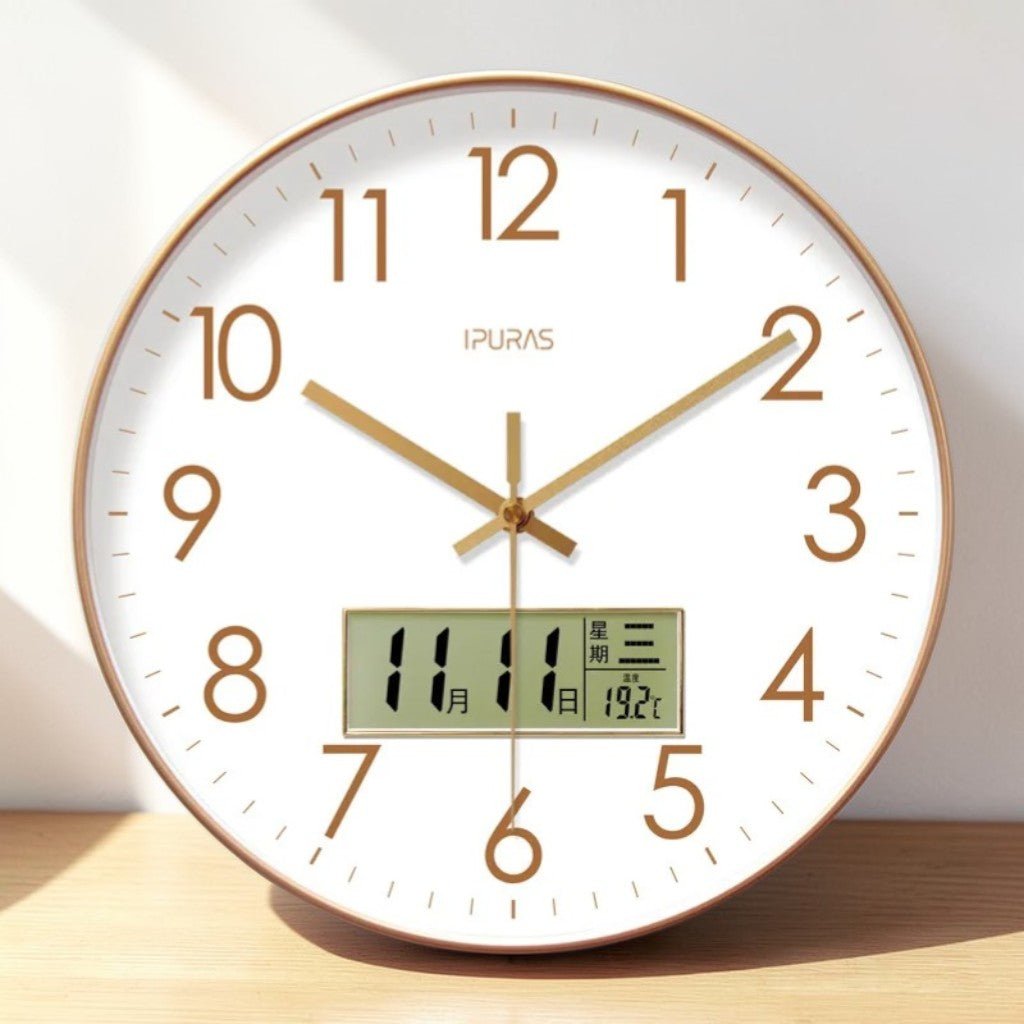 EcoDial Smart Wall Clock with Thermometer