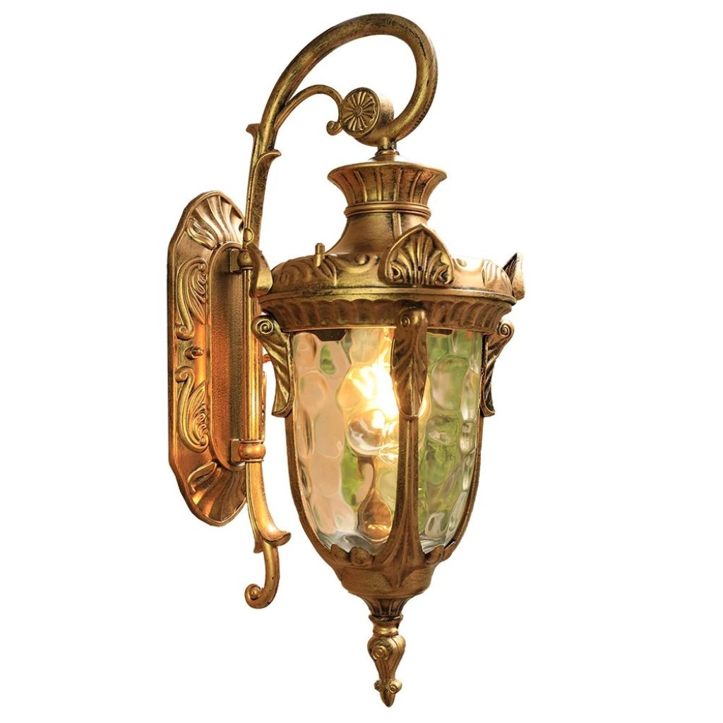 European Retro Outdoor Wall Lamp E27 Toughened Glass
