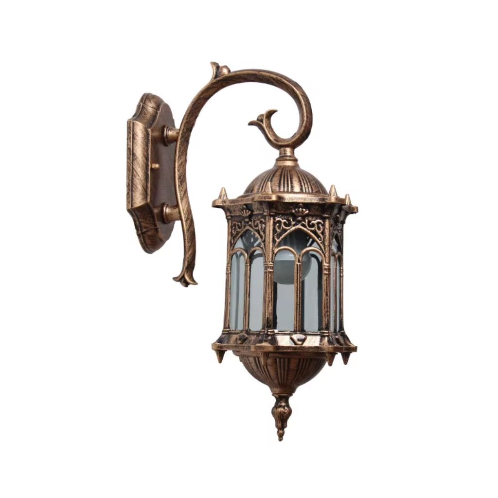 European Style Outdoor Wall Lamp E27 IP55 Retro Aluminium Courtyard