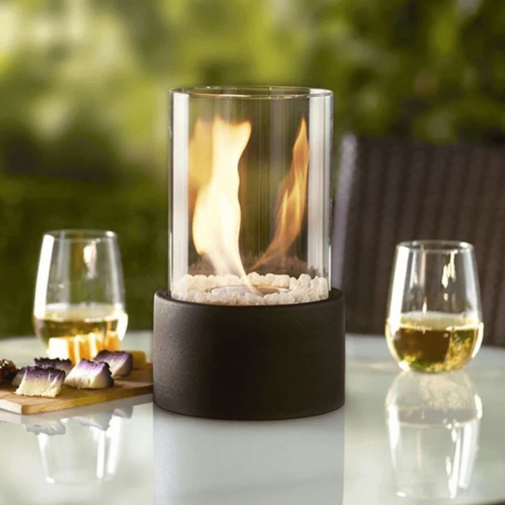 Fire Pit Tabletop Cozy Portable Cylinder Flame