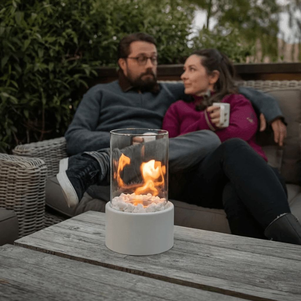 Fire Pit Tabletop Cozy Portable Cylinder Flame