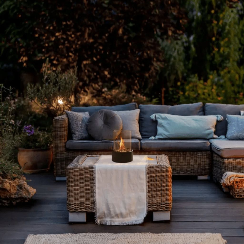Fire Pit Tabletop Cozy Portable Cylinder Flame