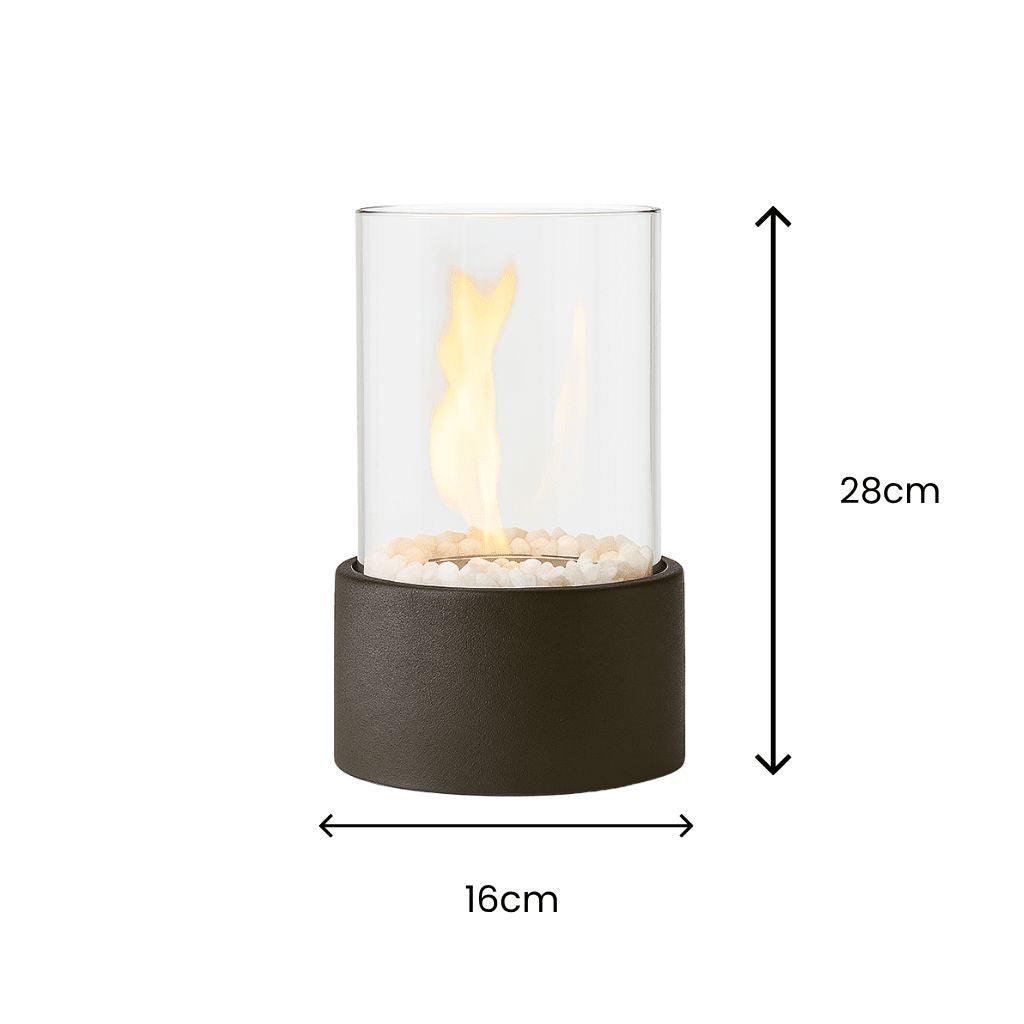 Fire Pit Tabletop Cozy Portable Cylinder Flame