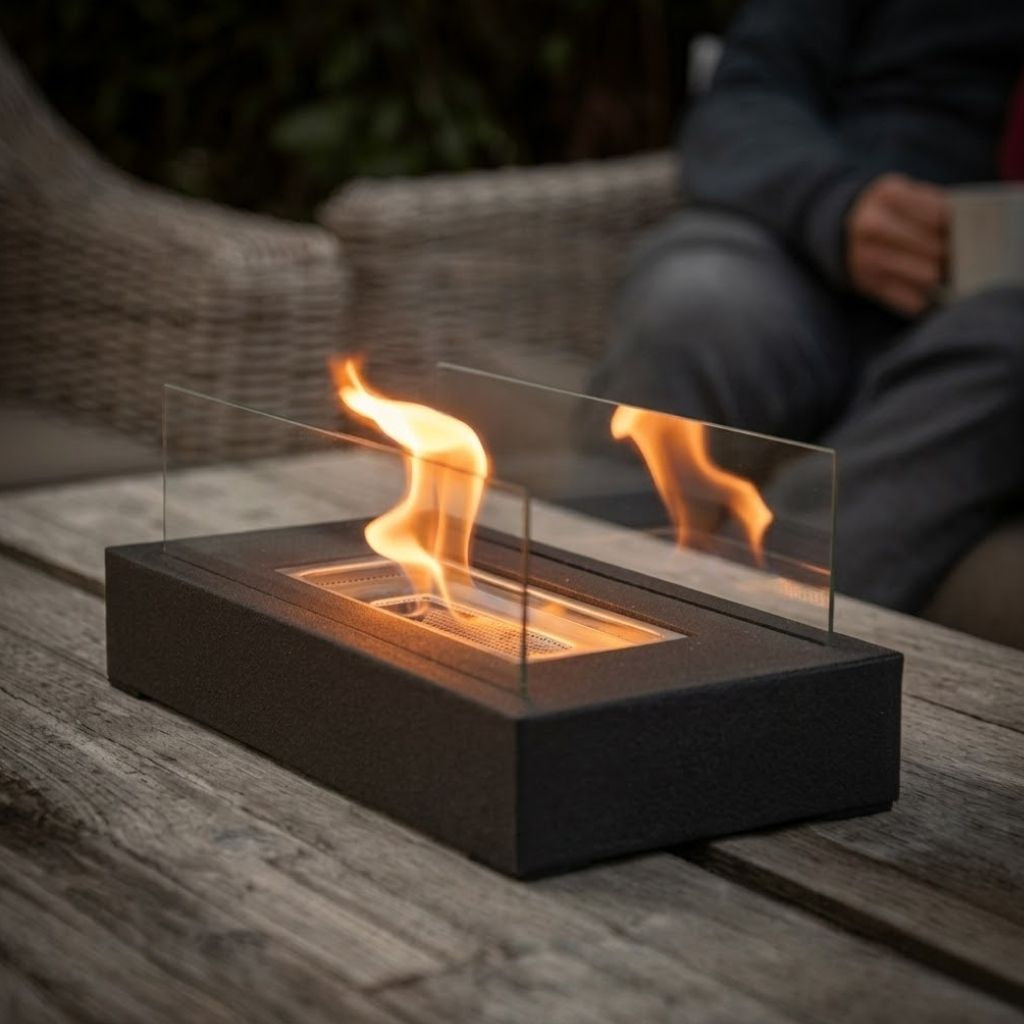 Fire Pit Tabletop Minimalist Portable Rectangle Flame
