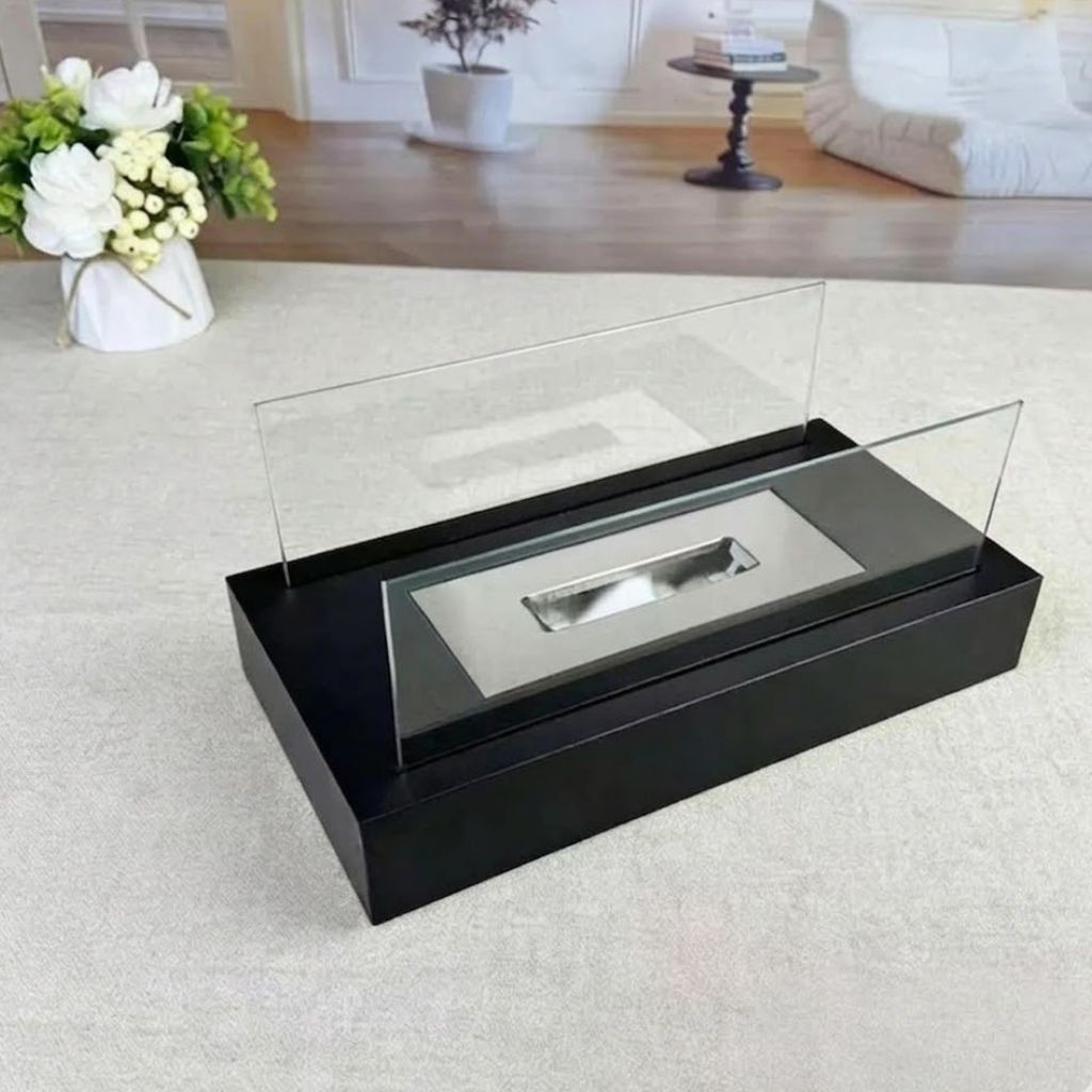 Fire Pit Tabletop Minimalist Portable Rectangle Flame