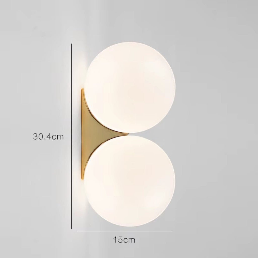 Frosted Glass Ball Wall Light - Japandi Minimalist LED Sconce