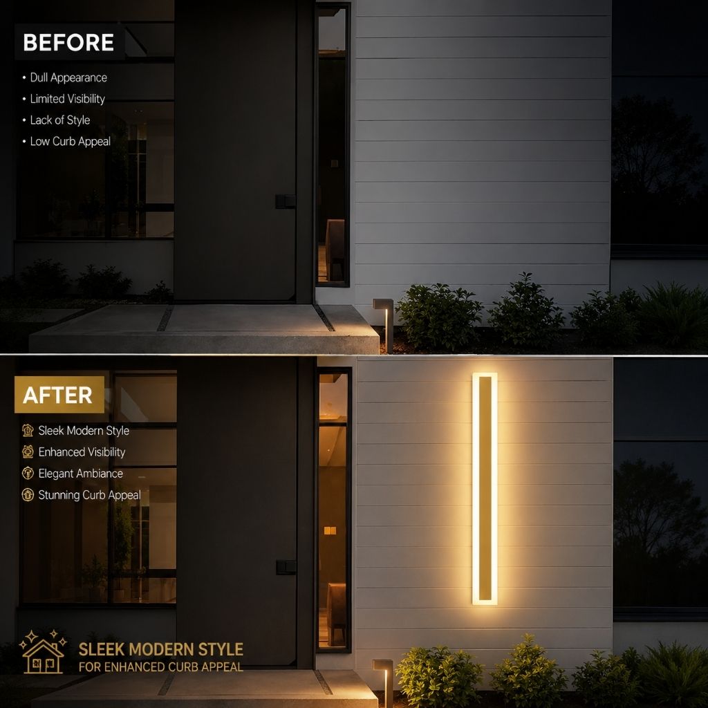 Golden Waterproof LED External Wall Lights