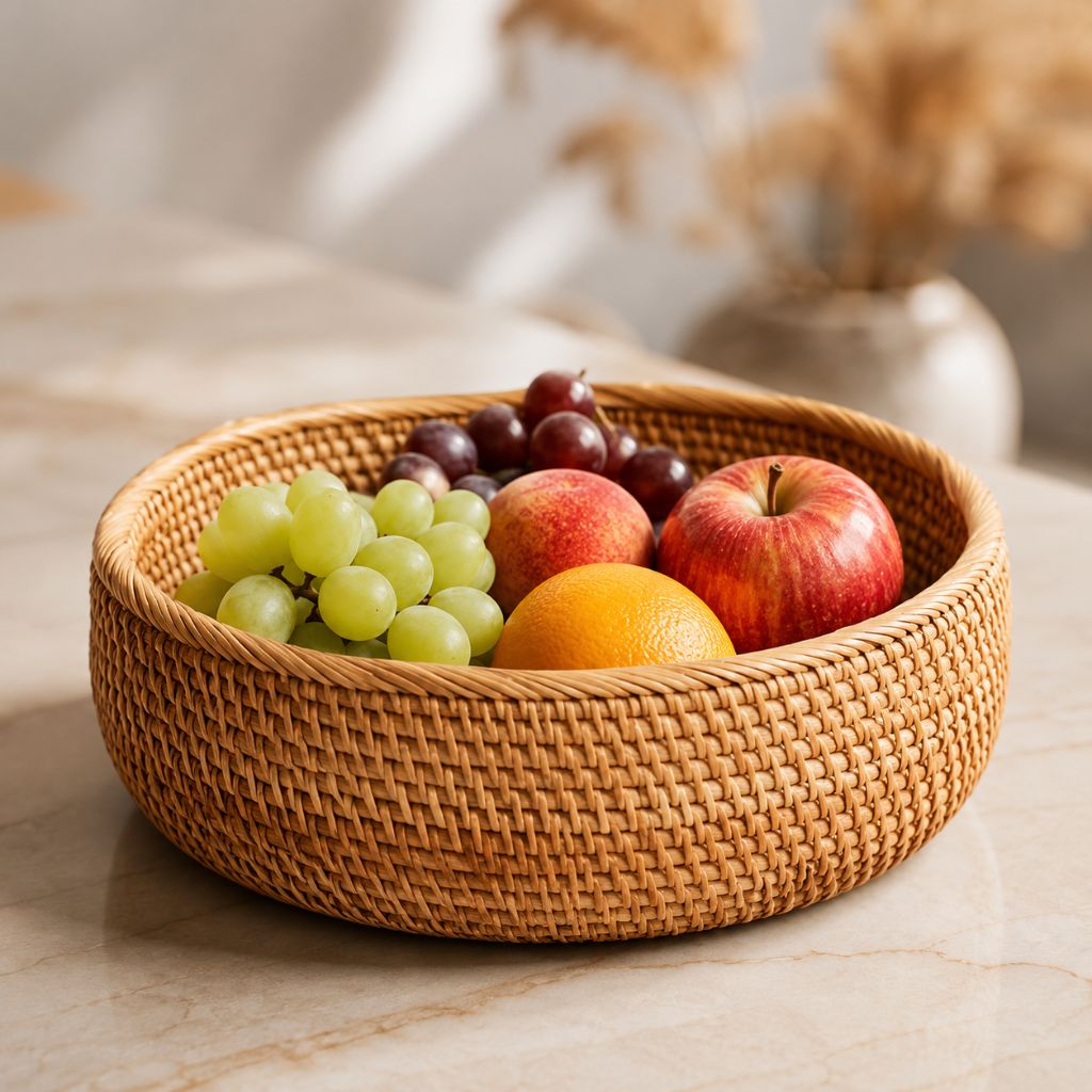 Handwoven Wicker Storage Basket for Home Use