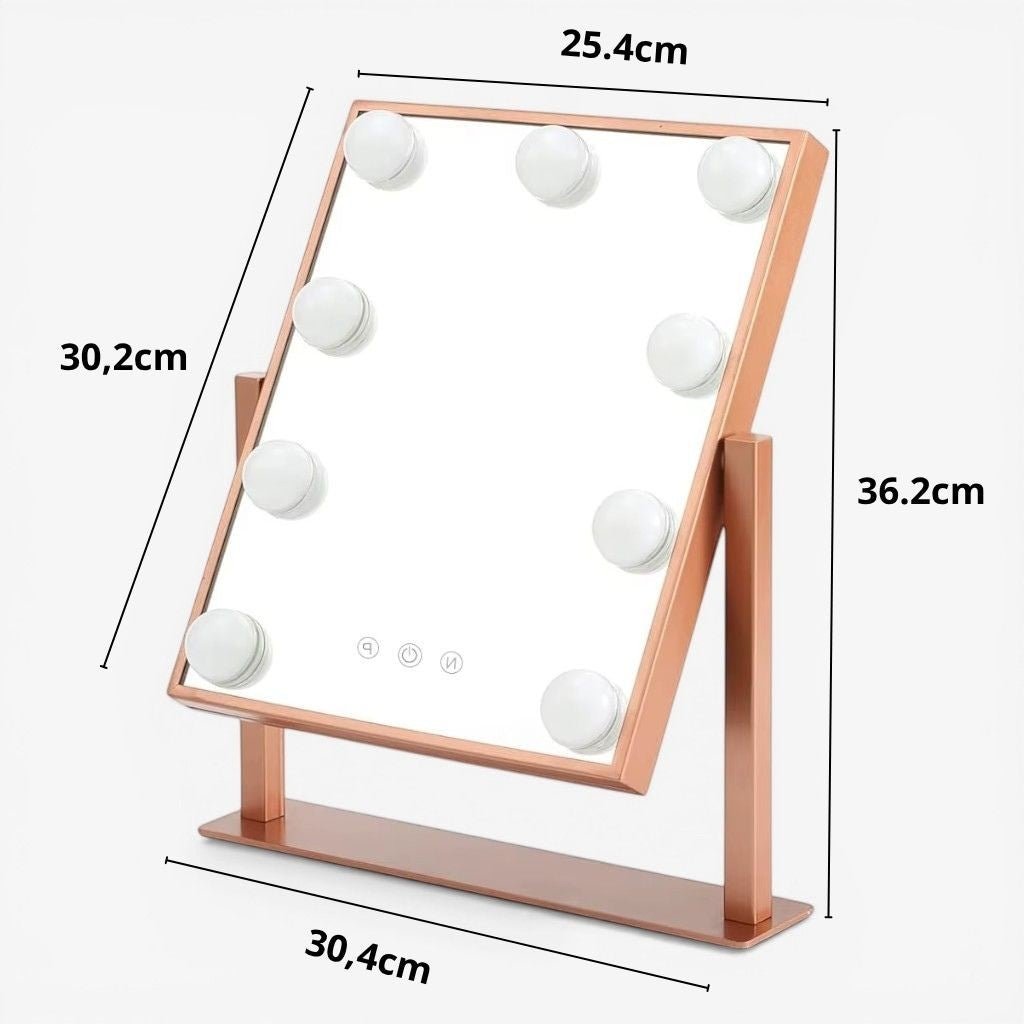 Hollywood Vanity Mirror with LED Bulbs 360° Rotation