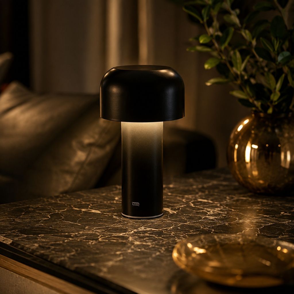 Italian Cordless Table Lamp with Tricolor Dimming