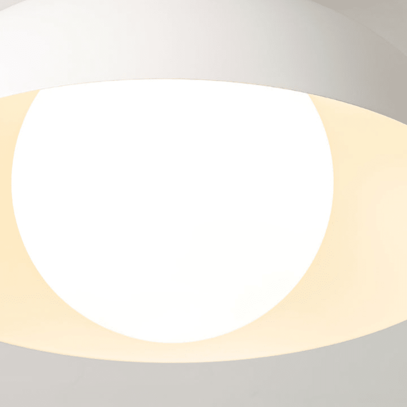 Nordic Dome Flush Ceiling Light with Wooden Cap