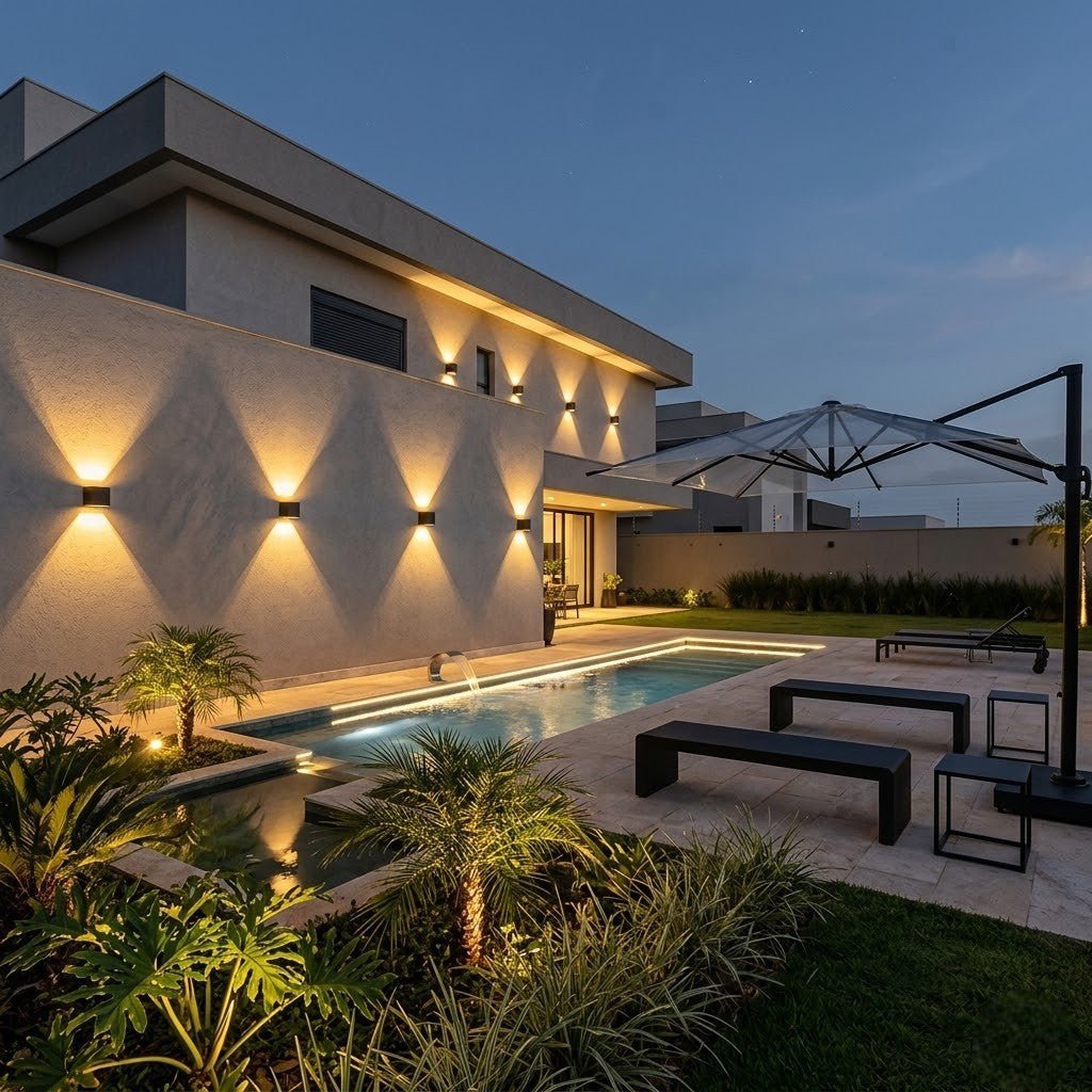 LED Outdoor Wall Light Motion Sensor IP65 Up Down Sconce