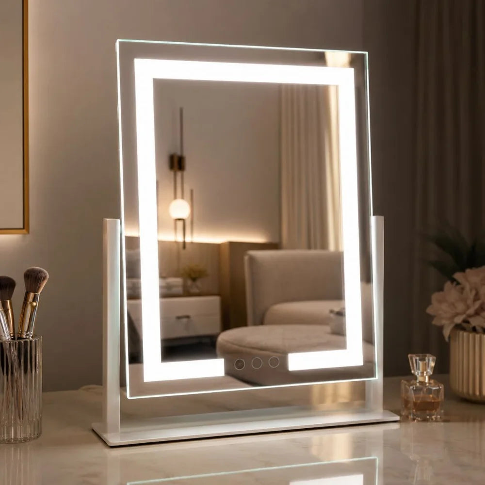 Lighted Vanity Makeup Mirror 3 Colour LED Touch Control 15x Magnifying