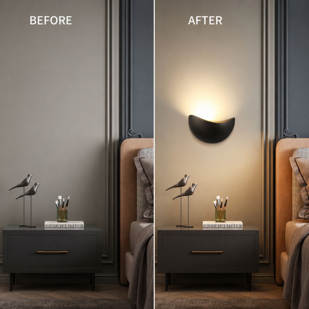 Minimalist Half-Round LED Wall Light
