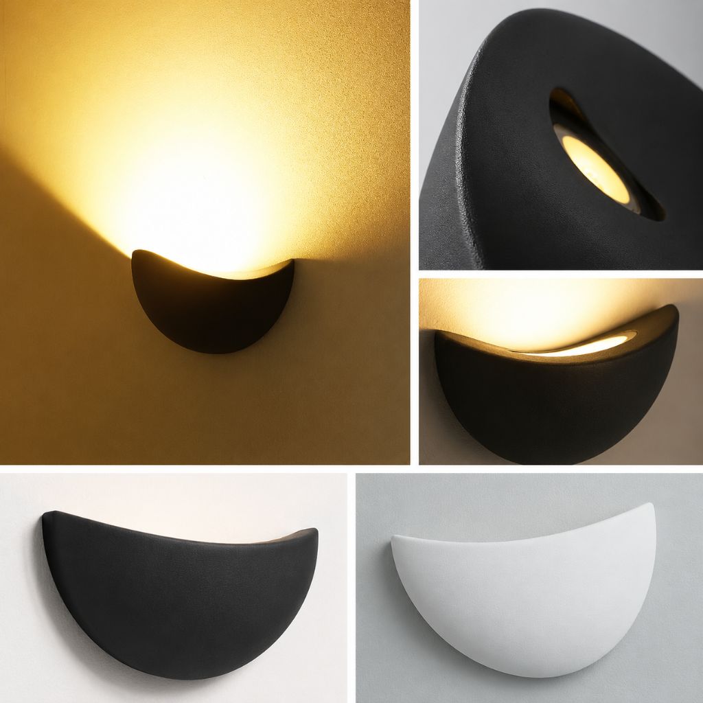 Minimalist Half-Round LED Wall Light