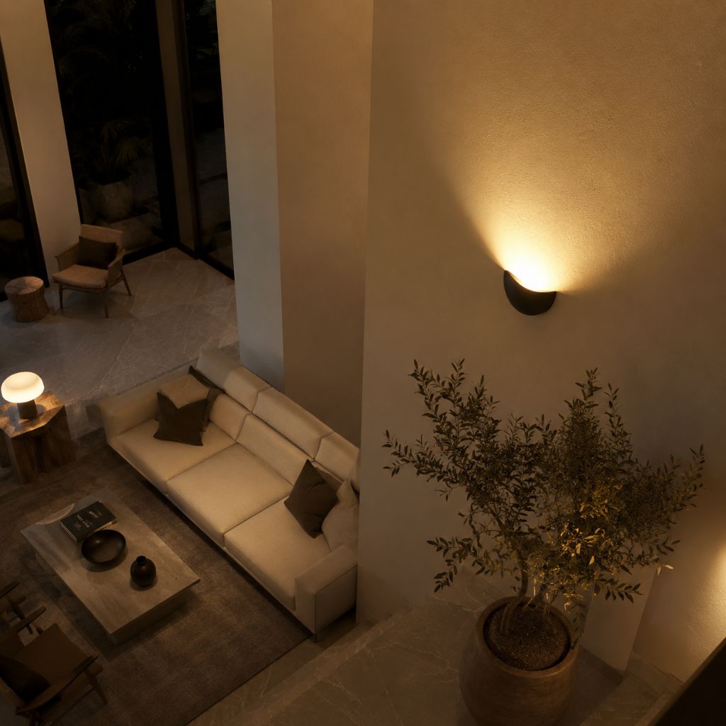 Minimalist Half-Round LED Wall Light