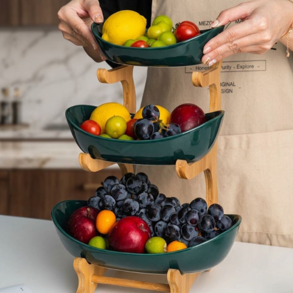 Modern Bamboo Fruit Basket