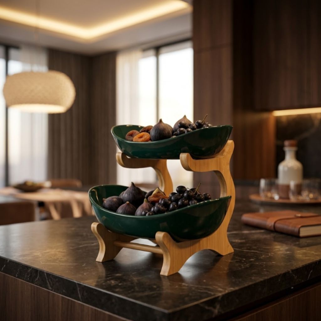 Modern Bamboo Fruit Basket