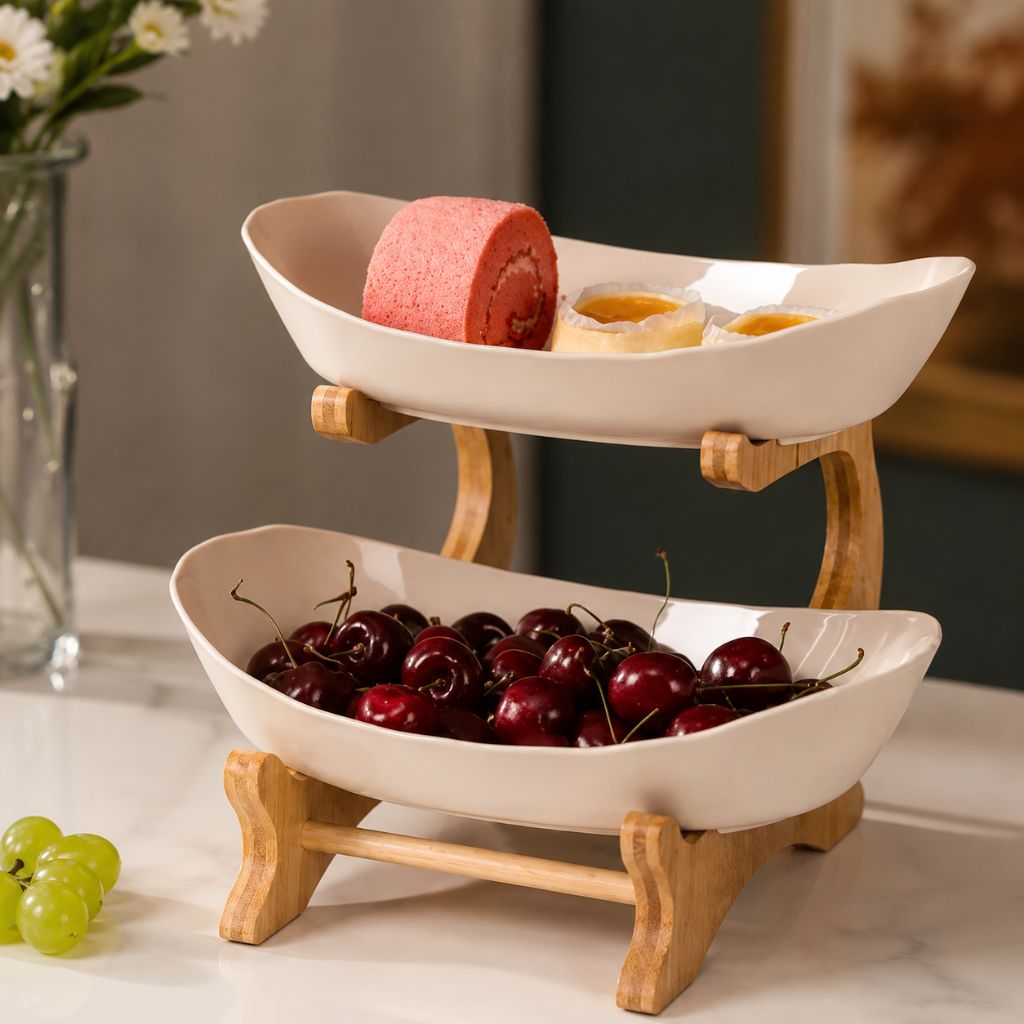 Modern Bamboo Fruit Basket