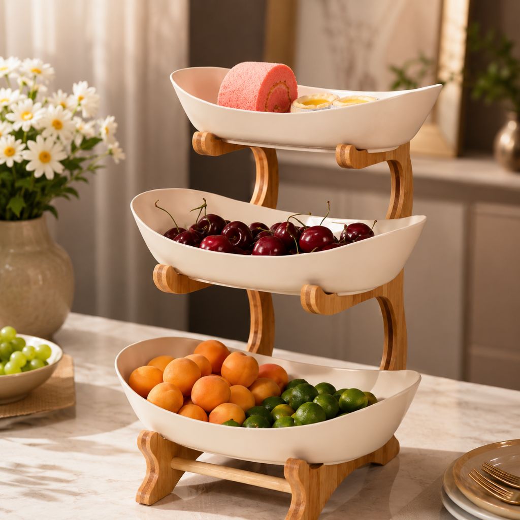 Modern Bamboo Fruit Basket
