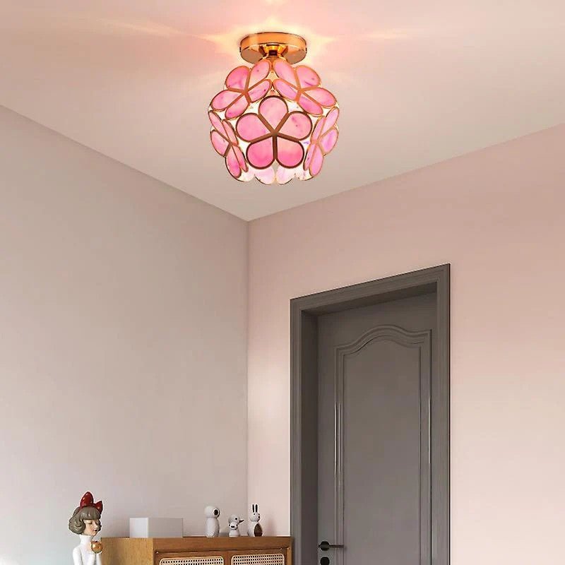 PetalGlow Vintage Floral Hallway Ceiling Light