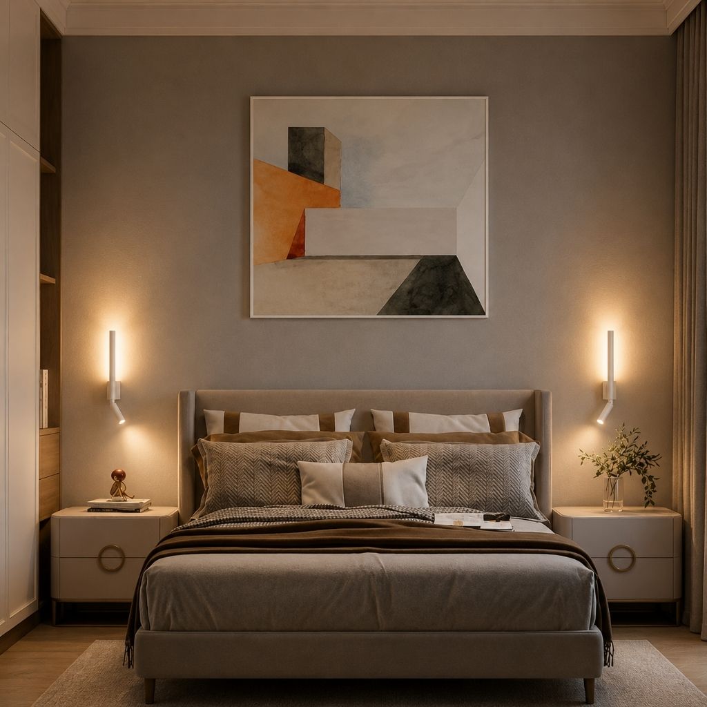 MoodLamp Bedside Wall Light with Adjustable Reading Spotlight